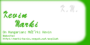 kevin marki business card